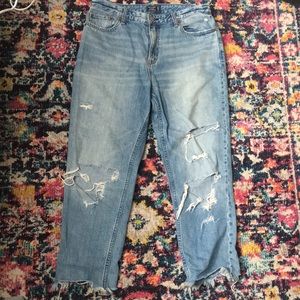 Abercrombie Annie Girlfriend Distressed Jeans